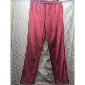Opposuits Pants Mens Size 42 Red Velvet Mid-High Rise Prom Wedding NWT 7654